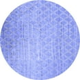 thumbnail image 1 of Ahgly Company Machine Washable Indoor Round Oriental Blue Industrial Area Rugs, 3' Round, 1 of 4