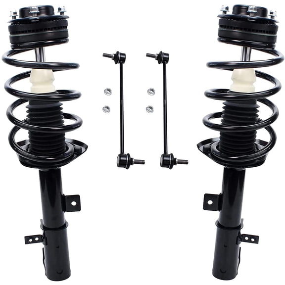 Detroit Axle - Front Struts Sway Bars for  2007-2010  Chrysler Sebring, 2011-2014 200, 2008-2014 Dodge Avenger, Complete Struts with Coil Spring Sway Bar Links Replacement Struts Shocks