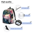 thumbnail image 5 of Ratiio Whimsical Axolotl Fantasy Print Canvas Backpack for Women & Men Retro Aesthetic Rucksack Basic Backpack for High School/College Students Travel Laptop Bag, 5 of 5