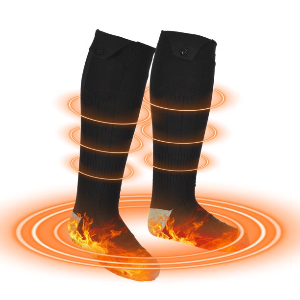 Calcetines Calcetines Térmicos Recargables para Hombres Mujeres 5V 5000mAh con Batería Clima Frío Lavables Calcetines Térmicos de Invierno para Esquí de Invierno Montar Acampar Al Aire Libre Calcetine