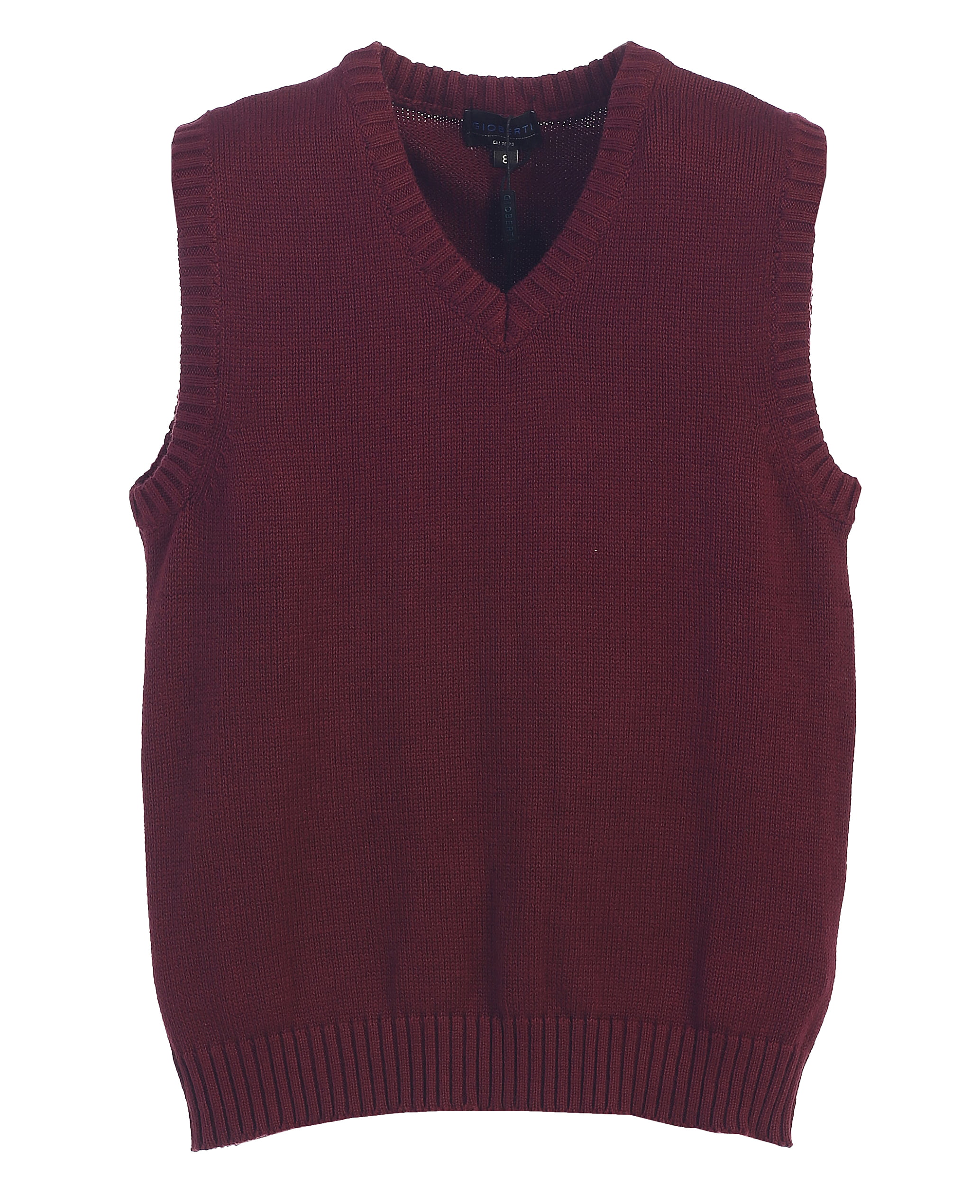 Gioberti Boy's V-Neck 100% Cotton Knitted Pullover Sweater Vest 