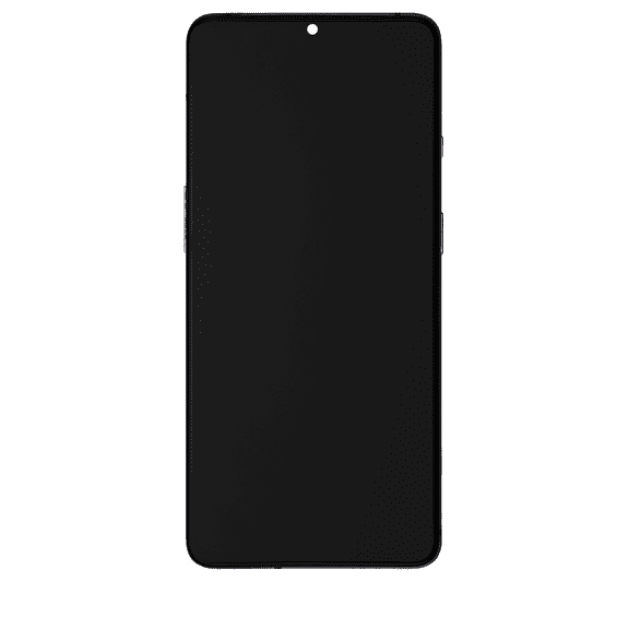 Replacement OLED Assembly With Frame Compatible For OnePlus 7T (Aftermarket Plus) (Frosted Silver)