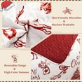 Exclusivo Mezcla Queen Size Christmas Quilt Set, Reversible White and