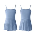 thumbnail image 7 of ITSAME Girls Ballet Dance Dress, Spaghetti Strap Leotards Ruffle Kids Fashion Ballet A-Line Dress Blue 12-13T, 7 of 7