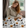 thumbnail image 5 of Haunted Halloween Throw Blanket Soft Throw Blanket for Couch, Bed, Sofa Luxurious Warm and Cozy for All Seasons (Haunted Throw), 5 of 7