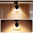 thumbnail image 2 of JWJ Cabezal de riel LED negro de 7 W, 3000 K cálido, ángulo de inclinación ajustable, luminaria de riel con ángulo de apertura de 90° para acento comercial, acabado negro,4pcs, 2 of 7