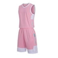 thumbnail image 7 of Hduncf Boys Girls Basketball Jersey Quick-Dry Breathable Toddler Kid Tank Top + Track Shorts Sets Boy Summer Clothes Pink 4 Years, 7 of 7