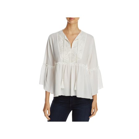 Applique Shirt - K&C Womens Applique Embroidered Peasant Top