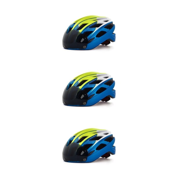 Soidarity Casco de ciclismo para mujeres adultas Protección ajustable y ligera Casco de bicicleta de montaña Azul Amarillo Tamaño libre Type1 NO1