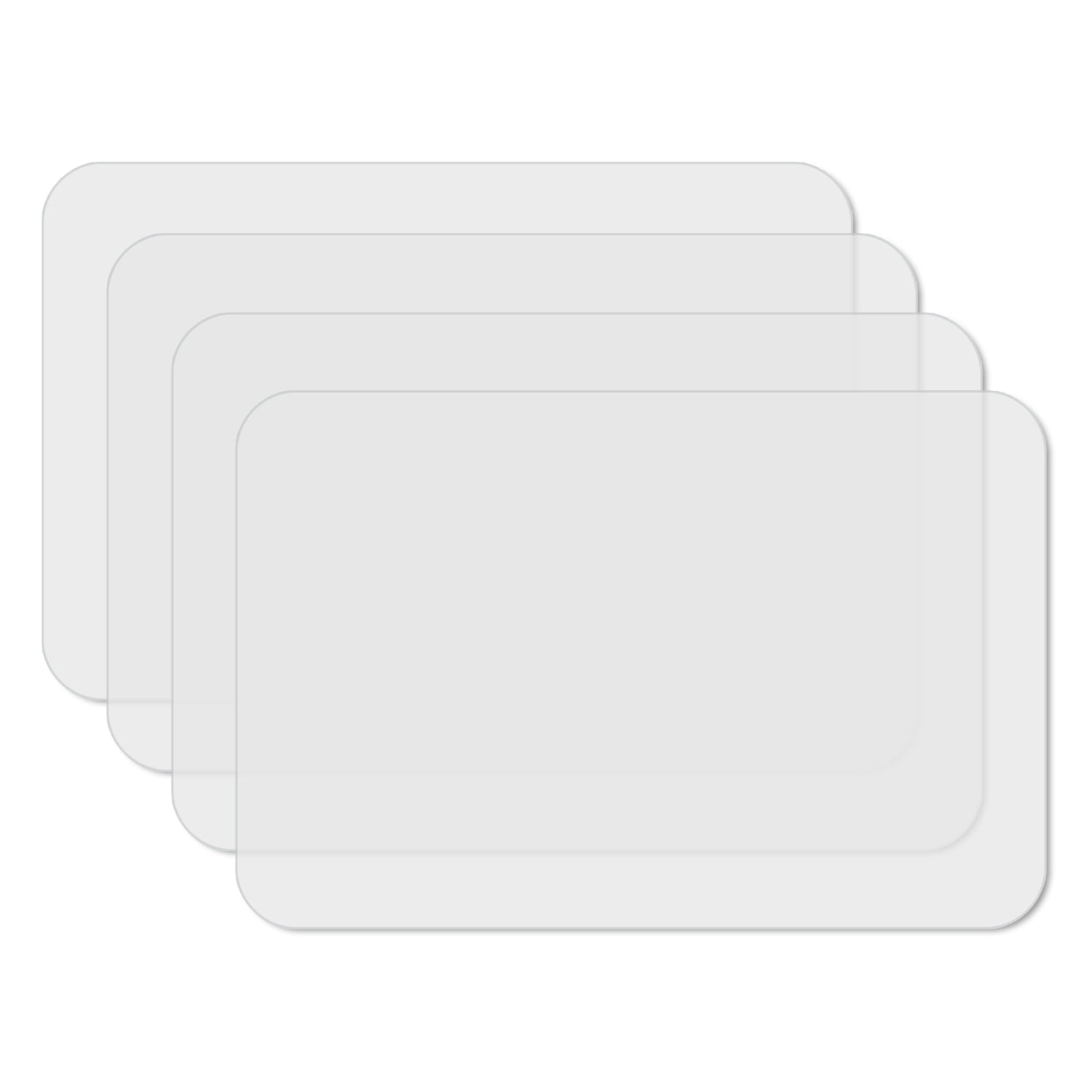 CounterArt Transparent Flexible Plastic Placemat 4Pack