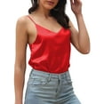thumbnail image 3 of NeedBo Womens Silk Satin Tank Tops V Neck Camisole Sleeveless Blouses Basic Tank Shirt XS-3XL, 3 of 6