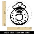 thumbnail image 2 of Police Officer Donut Self-Inking Rubber Stamp Ink Stamper - Blue Ink - Mini 1/2 Inch, 2 of 7