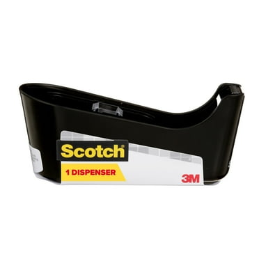Scotch Desktop Tape Dispenser, Black, Holds 1" Core Tape, 1 Dispenser