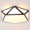 thumbnail image 3 of Aiwen Geometric Acrylic Flush Mount Ceiling Lamp with Integrated LED Light Black, 3 of 9