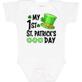 thumbnail image 3 of Inktastic My 1st St. Patrick's Day Green Top Hat and Clovers Boys or Girls Baby Bodysuit, 3 of 5