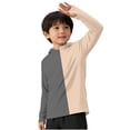 thumbnail image 2 of Xdegoge Big Boys Sun Protection Hooded Shirt Color Block Splicing Design Long Sleeve Summer Cooling Top With Thumb Holes Quick Dry Breathable Sport Activewear, 2 of 6