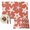 Coral Red, variant on Coastal Starfish Placemats Set of 6, Terracotta Red Nautical Vintage Marine Life Washable Wipeable Table Mats for Dining Tables, Indoor Outdoor Kitchen Place Mats for Holiday Party Table Decor
