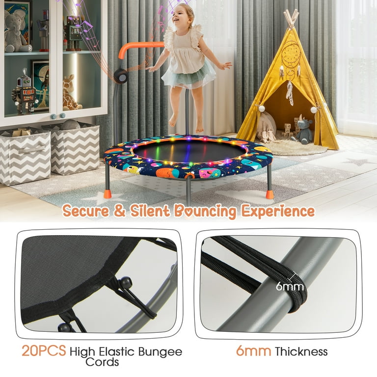 Silent trampoline outlet