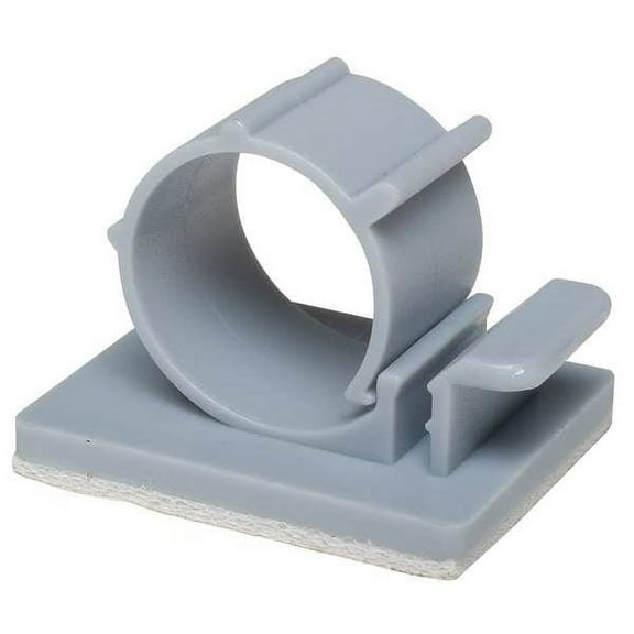 Cable Clip, Nylon 6/6, 0.71 in Bundle Dia., Gray, 1-3/16 in L, 25 PK