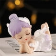 thumbnail image 2 of Ballet Girl Ornament, Ongmies Girl Figurine Realistic Mini Car Ornament Angel Statue Home Decor, B, 2 of 5