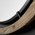 thumbnail image 3 of Mercana Josi 28" Brown Wood and Black Metal Frame Mirror, 3 of 5