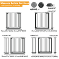 thumbnail image 6 of Leumius 29.5-45.3" Wide Baby Gate with Wall Protector for Stairs and Doorways, No Drilling Pressure Mounted Pet Gates for Kids, Easy Walk Through Safety Gate Black, 6 of 7