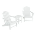 thumbnail image 3 of WestinTrends Highland 3-Piece Outdoor Patio HDPE Adirondack Chair With Cup Holder and Table Set, White, 3 of 16