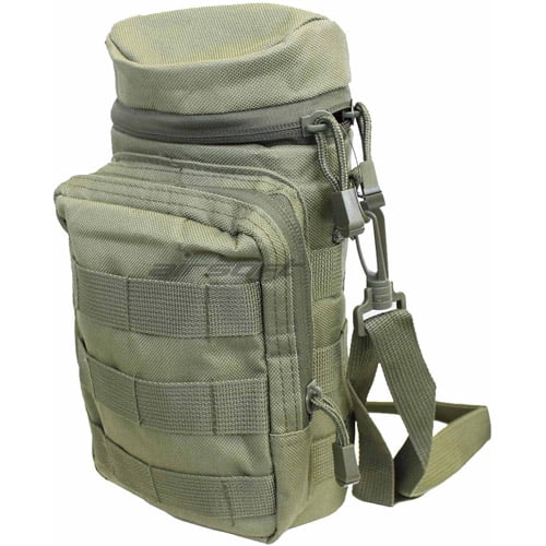NcSTAR VISM Tactical Water Bottle Carrier w/ Shoulder Strap & MOLLE Pouch 