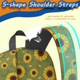 thumbnail image 5 of Sunflower and Petal Green Pattern 17" Waterproof Oxford School Backpacks for Teens, S-Shape Padded Straps, for School, Travel, Hiking, Camping, 5 of 5