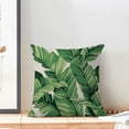thumbnail image 3 of Tropical Leaves Pillow Covers 18x18 Inch Green Palm Leaf Throw Pillow Covers Summer Watercolor Decorative Linen Cushion Covers Set of 2 Home Decor for Sofa Couch Indoors Outdoors, 3 of 6