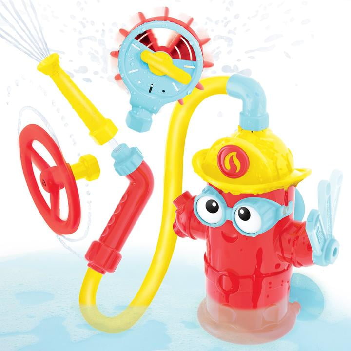 Yookidoo Baby Bath Toy - Ready Freddy Has Many Ways to Play with Three Different Spray Accessories - Action-Oriented Fire Hydrant Bath Toy for Children Ages 3+