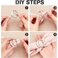 thumbnail image 5 of 8Pcs T-Shirt Clips for Women Silk Scarf Clasp Clip Round Clothes Clips Buckle Tie Rings with Pearl and Rhinestone Circle Clip Waist Buckle for DIY, 5 of 6