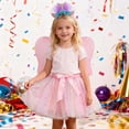 thumbnail image 2 of DHFJKG Layered Tulle Tutu Skirt For Girls Sequins Princess Party Carnival Dance Performance Skirts With Wings Headband 3 Piece Set Cozy Skirt, 2 of 6