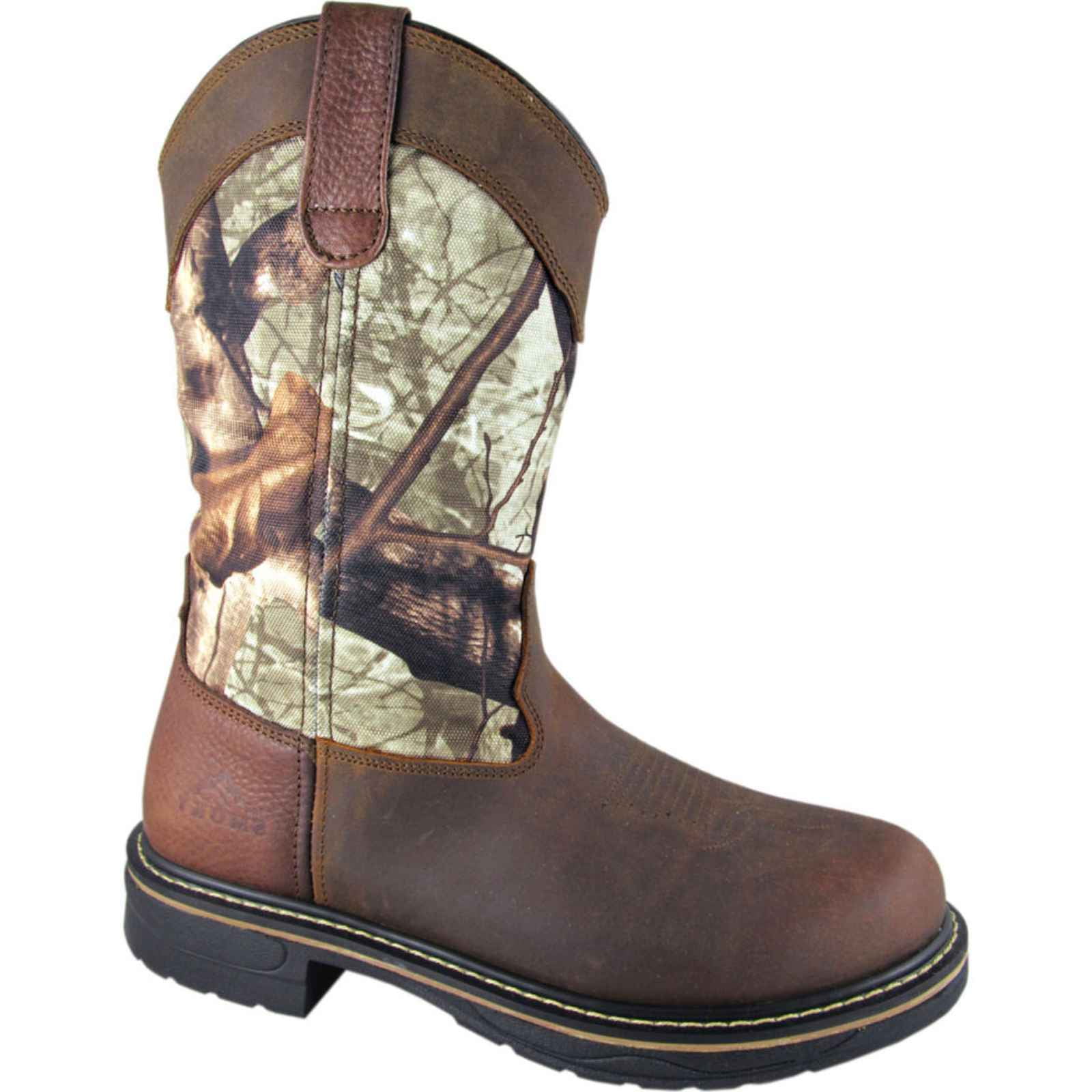 Smoky Mountain Men's 11" Stag Crazy Horse/Camo Wellington Boots 4463