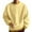 Yellow, variant on Kureaily Hoodless Sweatshirt Fleece Pullover Long Sleeve Crewneck Casual Athletic Top For Streetwear Gym Workout Comfortable Mens Hooded Sweatshirt