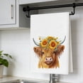 thumbnail image 5 of Gumesh Highland Cow Kitchen Towels 2-Pack – 25.9x17.7 Inch Super Absorbent Dish Cloths, Farmhouse Tea Towels for Drying Dishes, Hand Towels for Bathroom, 5 of 6