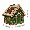 thumbnail image 3 of DIY Christmas Candy House Ornaments Gingerbread House Kit Tabletop Decor Holiday Art Craft Gift for Adults, 3 of 9