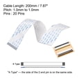 thumbnail image 2 of Uxcell A Type Flexible Flat Cable and Flip Up to Mount Extend Adapter Kit, 20 Pin 0.04" Pitch 7.87" FFC for laptop, 2 of 6