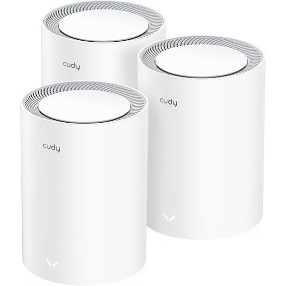 Cudy - Dual Band BE3600 Wi-Fi 7 Mesh System, 3.6 Gbps 160 Mhz, 2900 Sq.ft, 3 Gigabit Ports, Multi-VPN, Cudy APP