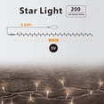 thumbnail image 5 of 65.6ft/200LEDs Christmas LED String Lights Indoor Outdoor Waterproof, Steady Glow Lights for Tree Room Bedroom Wedding Fall Decorations, 5V USB Powered Clear Wire Fairy Light (Warm White), 5 of 5