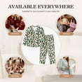 thumbnail image 6 of KLL Cactuses Print Women's Long Sleeve Pajamas with Pants Sleepwear Loungewear 2 Set-Large, 6 of 7