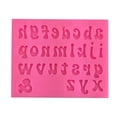 thumbnail image 3 of Bearachild Moldes de Fondant A-Z letras en inglés molde en relieve hecho a mano artesanía caramelo fundición morir celebración postre pudín Cocina y Comedor Minúsculas/Rosa Bearachild HA062186-03B, 3 of 6