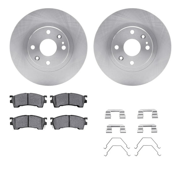 Dynamic Friction Company Front Brake Rotors with 5000 Advanced Brake Pads includes Hardware 6512-80163