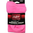 thumbnail image 2 of Rawlings Adult Over-The-Calf Baseball Socks - Medium - Pink, 2 of 5
