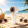 thumbnail image 5 of Portable Fan, 1-100 Speed Handheld Fans with LED Display Screen, USB Rechargeable Battery, Lightweight Personal Cooling for Women Men Indoor Outdoor Travel-White, 5 of 8