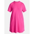 thumbnail image 6 of Time and Tru Women's Seamed Mini Dress with Short Sleeves, Sizes XS-XXXL, 6 of 6