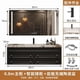 thumbnail image 1 of American Retro Oak Solid Wood Bathroom Cabinet Rock Ceramic Washbasin Luxury Bathroom Vanity Sink Cabinet  Bathroom Furniture My Lux Decor Round, 1 of 23