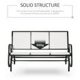 thumbnail image 3 of EDOEMSE Outdoor Bench, Garden Porch Benches for Outdoors, Patio Park Bench with Backrest and Armrests, Gardening Stuff for Lawn Porch,Cream White, Gray, 3 of 6