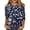 Navy, variant on Women's Tops T-Shirts Three Quarter Sleeve Blouse Casual Trendy Shirts