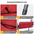 thumbnail image 2 of Ktaxon 3-Person Porch Swing with Stand, Outdoor Swing Chair with Adjustable Canopy & Cushion, Red, 2 of 7